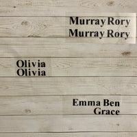 Iron-on Name Decals