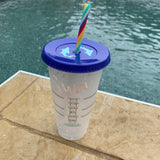 Nautical Starbucks cup with sharks